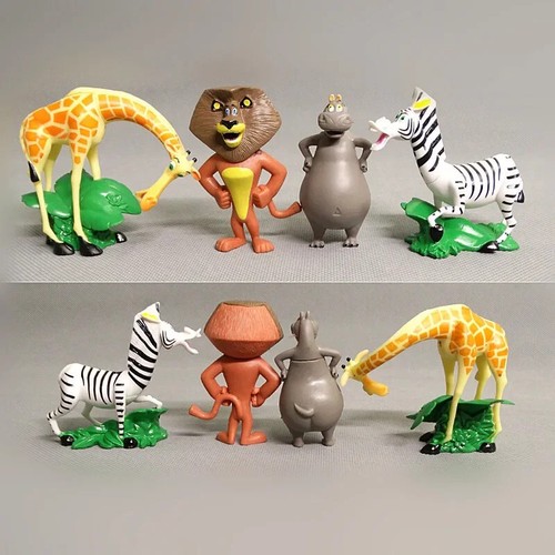 4pcs figure animali madagascar - 4pcs,