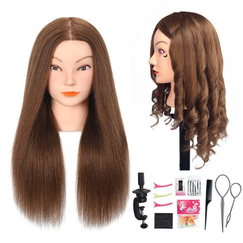 Testa manichino 100 capelli - testa,